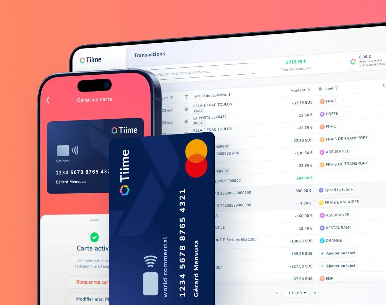 Visuel officiel Tiime pour le compte pro et les paiements
