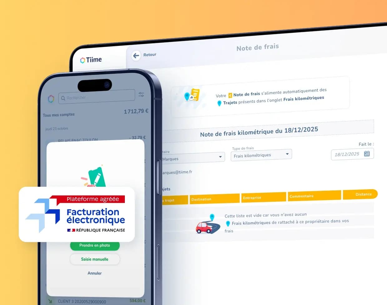 Visuel officiel Tiime pour les depenses et notes de frais