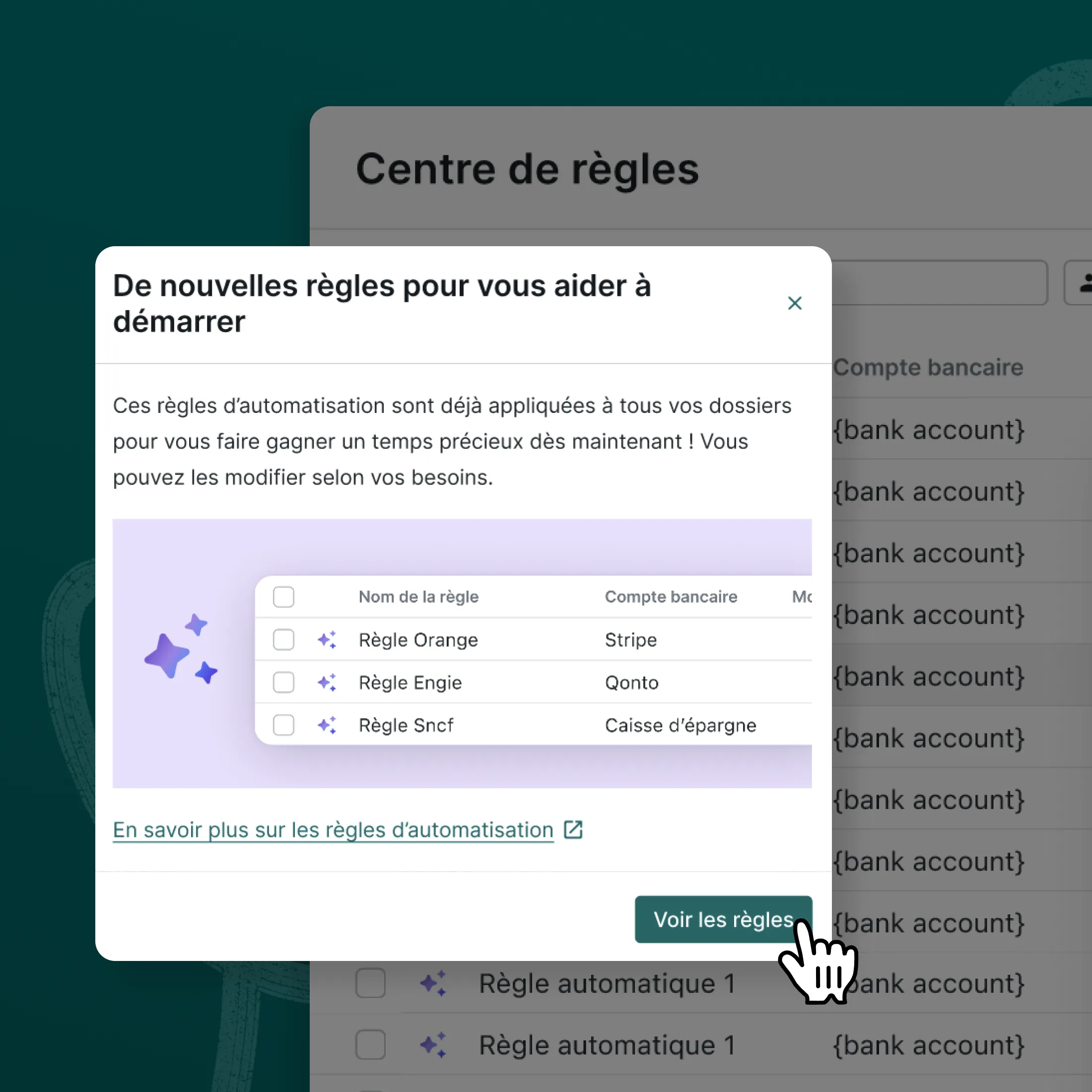 Capture officielle Pennylane du centre de règles d'automatisation